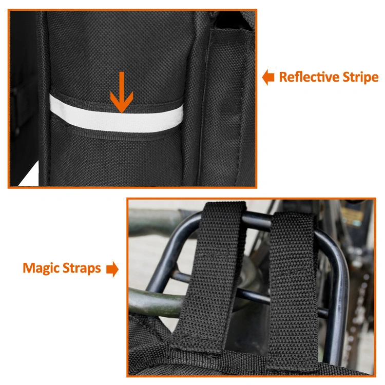 New Motorcycle Saddlebag Bicycle Rear Seat Backpack Detachable Backseat Cycling Bag Travel Waterproof Storage Carrier Bike Panniers