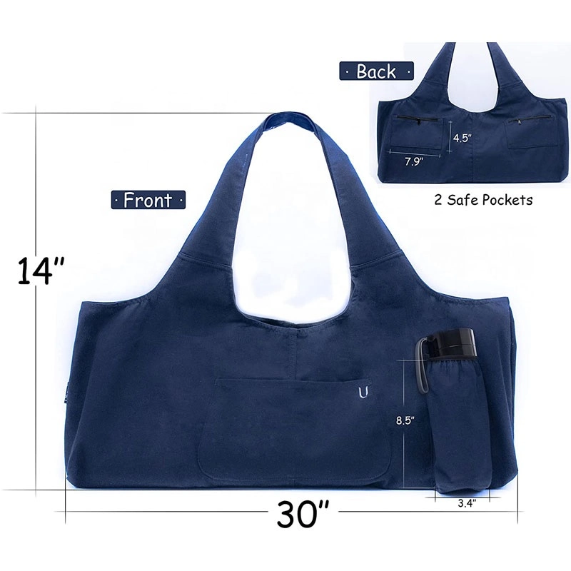 Large Canvas Tote Sling Carrier Yoga Mat Bag for Women Manufacturer Custom Logo