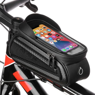 Sac de guidon de Tube supérieur étanche personnalisé sac de montage de téléphone de vélo sac de rangement de vélo EVA pour téléphones sous l'étui de vélo EVA