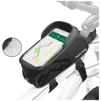 Étui étanche pour téléphone portable de vélo avec écran tactile en TPU pour smartphones sous le sac de cadre de vélo