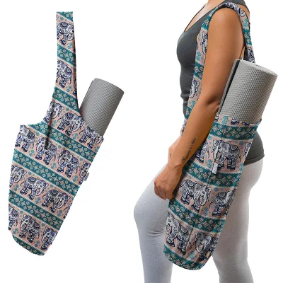 Sac fourre-tout pour tapis de yoga de voyage avec grand sac de tapis de yoga à poche latérale